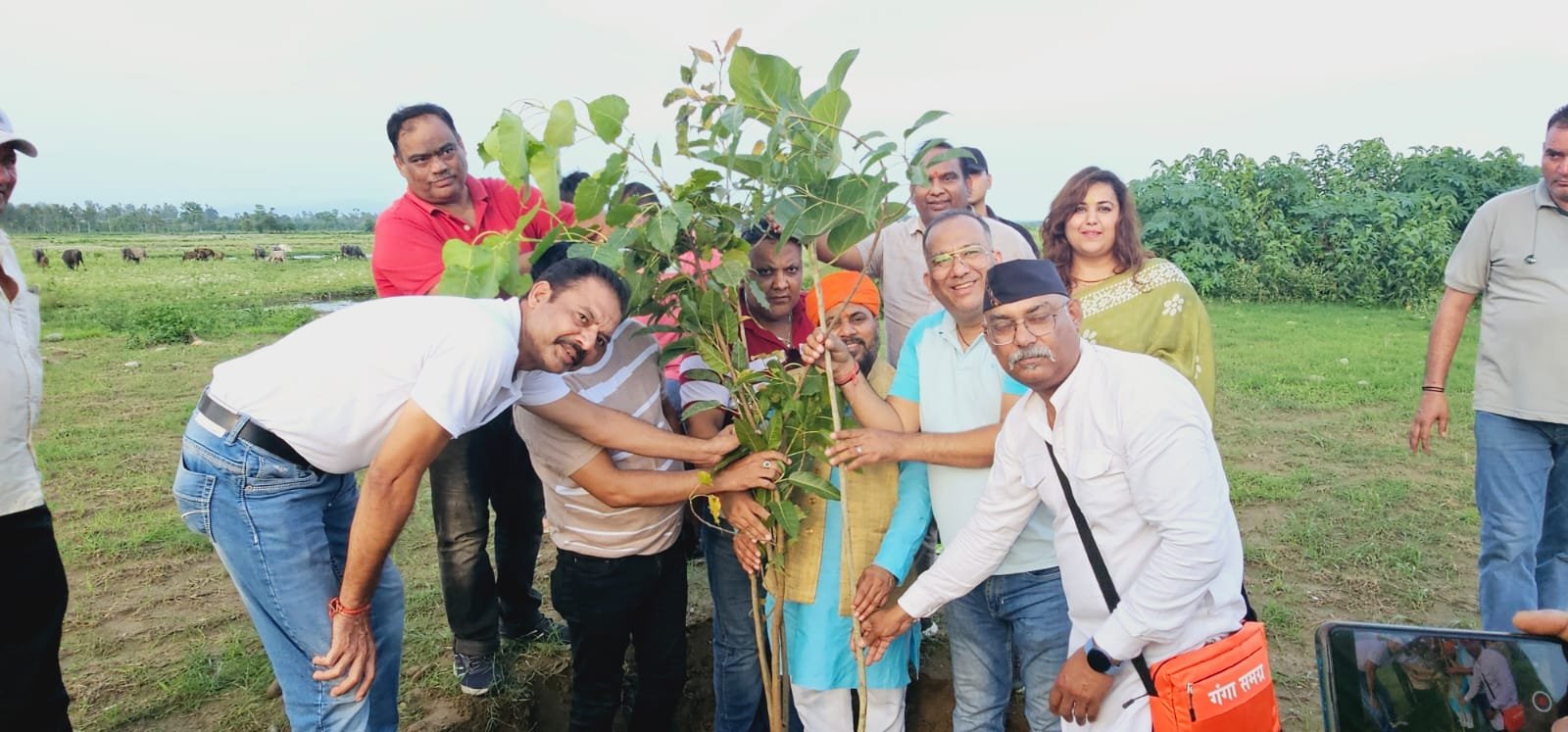 हरेला पर्व पर गंगा समग्र उत्तराखंड द्वारा आसन नदी के तट पर 500 वृक्षों का रोपण