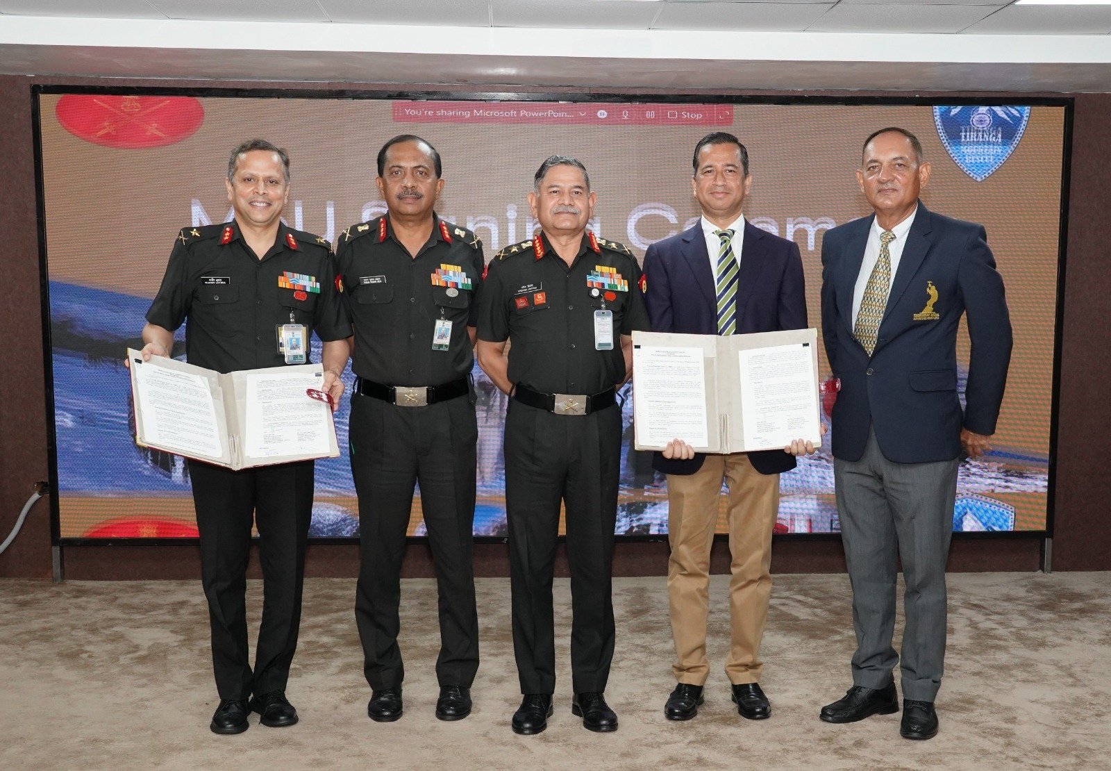 भारतीय सेना ने तिरंगा माउंटेन रेस्क्यू के साथ समझौता ज्ञापन पर हस्ताक्षर किए