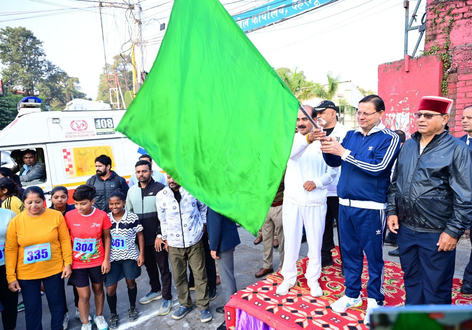 सीएम ने किया ओपन रन फॉर यूनिटी क्रॉस कंट्री दौड़ में प्रतिभाग