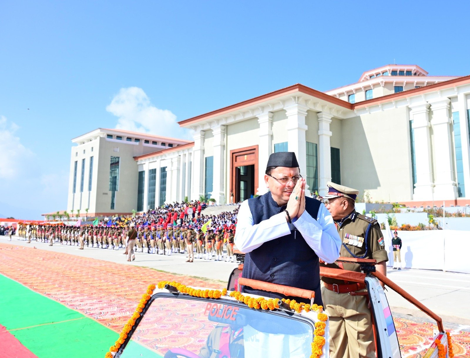 ग्रीष्मकालीन राजधानी गैरसैंण में  सादगी से मनाया गया राज्य स्थापना दिवस