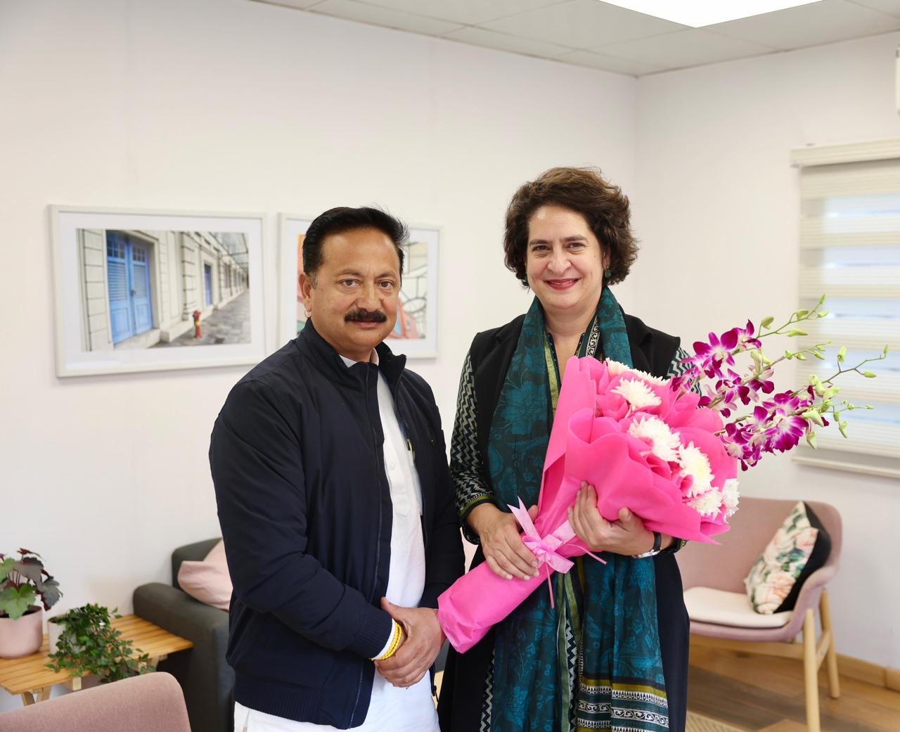 प्रदेश कांग्रेस अध्यक्ष ने दी सांसद प्रियंका गांधी को भारी बहुमत से जीतने पर बधाई