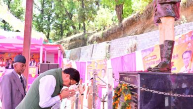 मुख्यमंत्री पुष्कर सिंह धामी ने पेशावर कांड की वर्षगांठ पर विकासखण्ड थलीसैंण के पीठसैंण में आयोजित राजकीय क्रांति दिवस मेला में किया प्रतिभाग