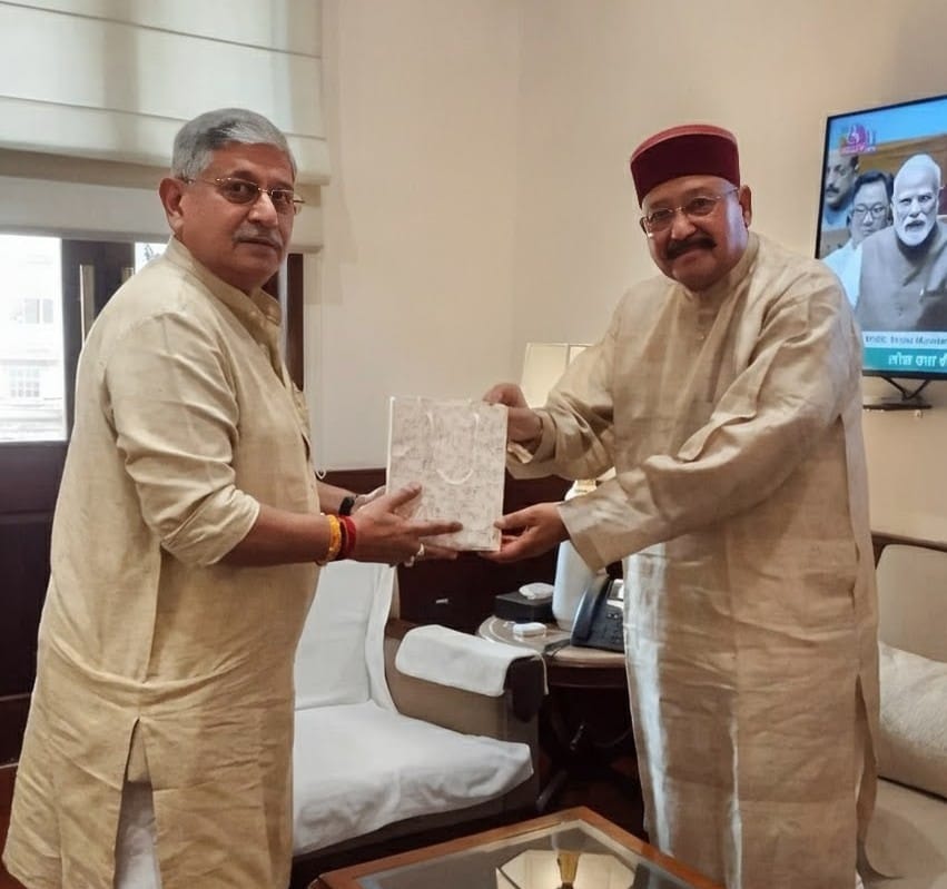 महाराज ने केन्द्रीय पंचायतीराज मंत्री से की शिष्टाचार भेंट